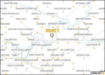 map of Poincy