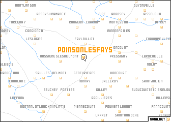 map of Poinson-lès-Fays