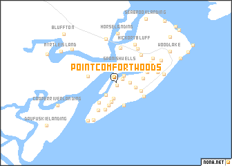 map of Point Comfort Woods