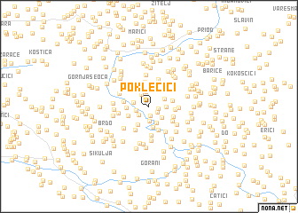 map of Poklečići