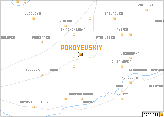 map of Pokoyevskiy