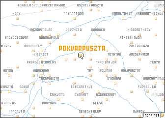 map of Pókvárpuszta