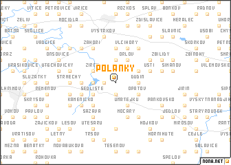 map of Polánky