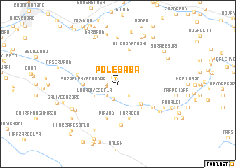 map of Pol-e Bābā