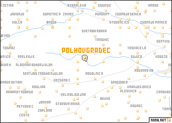 map of Polhov Gradec