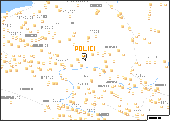 map of Polići