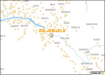 map of Polje-Bijela