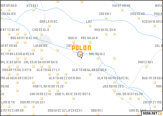 map of Połoń