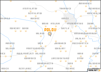 map of Poľov