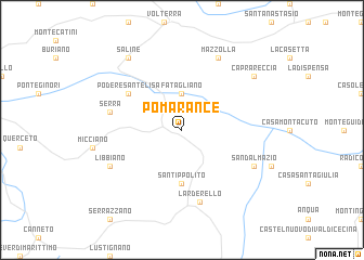 map of Pomarance