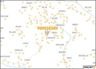 map of Pomeđeđak