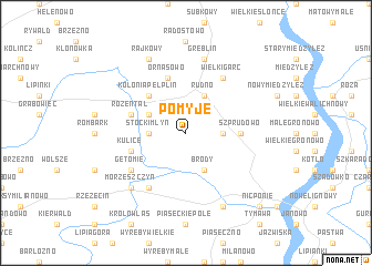 map of Pomyje