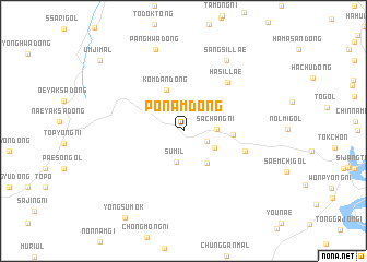 map of Pŏnam-dong
