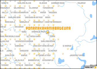 map of Ponarakāhania Bādeura