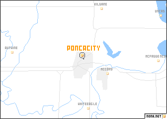 map of Ponca City