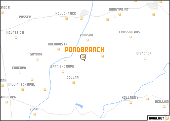 map of Pond Branch