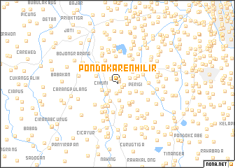map of Pondokaren Hilir