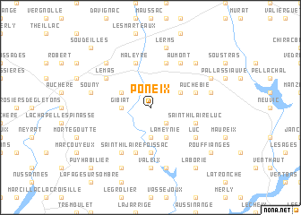 map of Poneix
