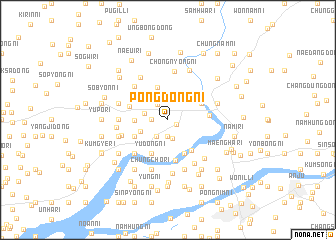 map of Pongdŏng-ni