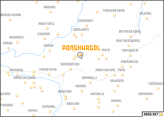 map of Ponghwa-gol