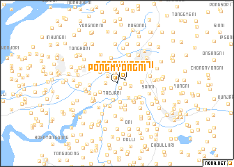 map of Pongmyŏng-ni