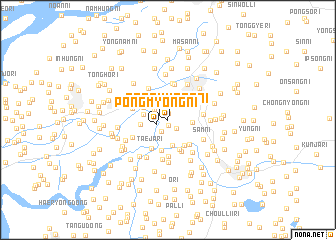 map of Pongmyŏng-ni