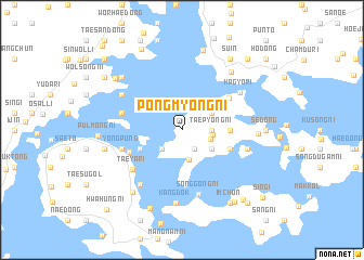 map of Pongmyŏng-ni