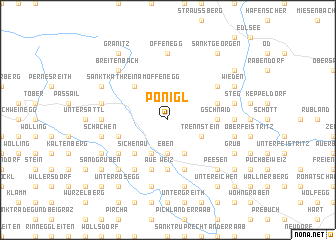 map of Ponigl