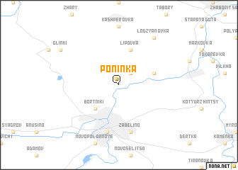 map of Poninka