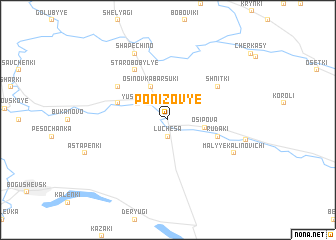 map of Ponizovʼye