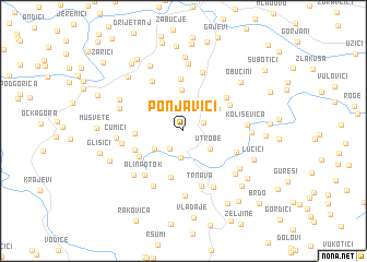 map of Ponjavići