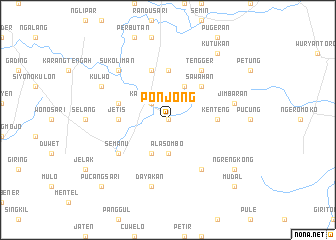 map of Ponjong