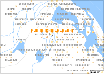 map of Ponnankanichchenai