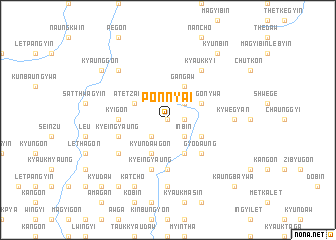 map of Ponnya-i