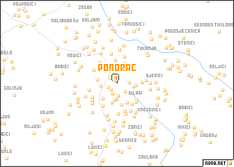 map of Ponorac