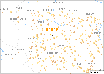 map of Ponor