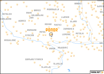 map of Ponor