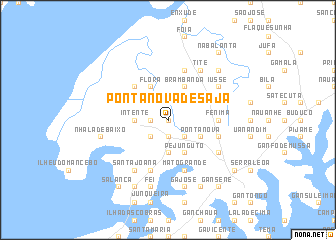 map of Ponta Nova de Sajà