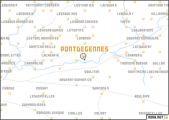 map of Pont-de-Gennes