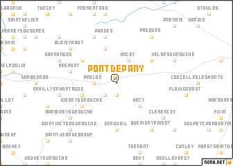map of Pont-de-Pany