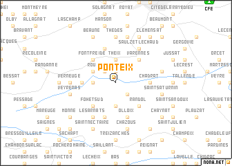 map of Ponteix