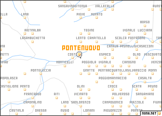 map of Ponte-Nuovo