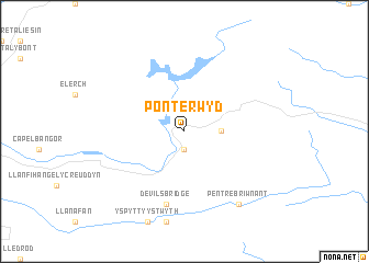 map of Pont-erwyd