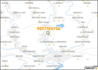 map of Pontnewydd