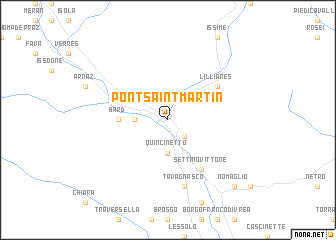 map of Pont-Saint-Martin