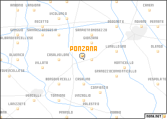 map of Ponzana