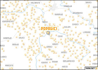 map of Popadići