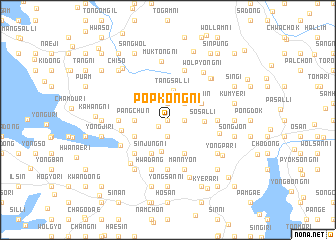 map of Pŏpkong-ni