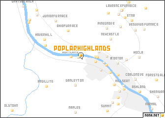 map of Poplar Highlands