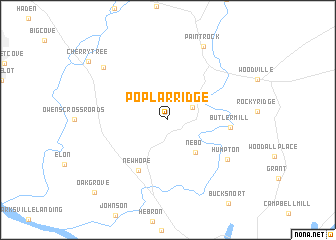 map of Poplar Ridge